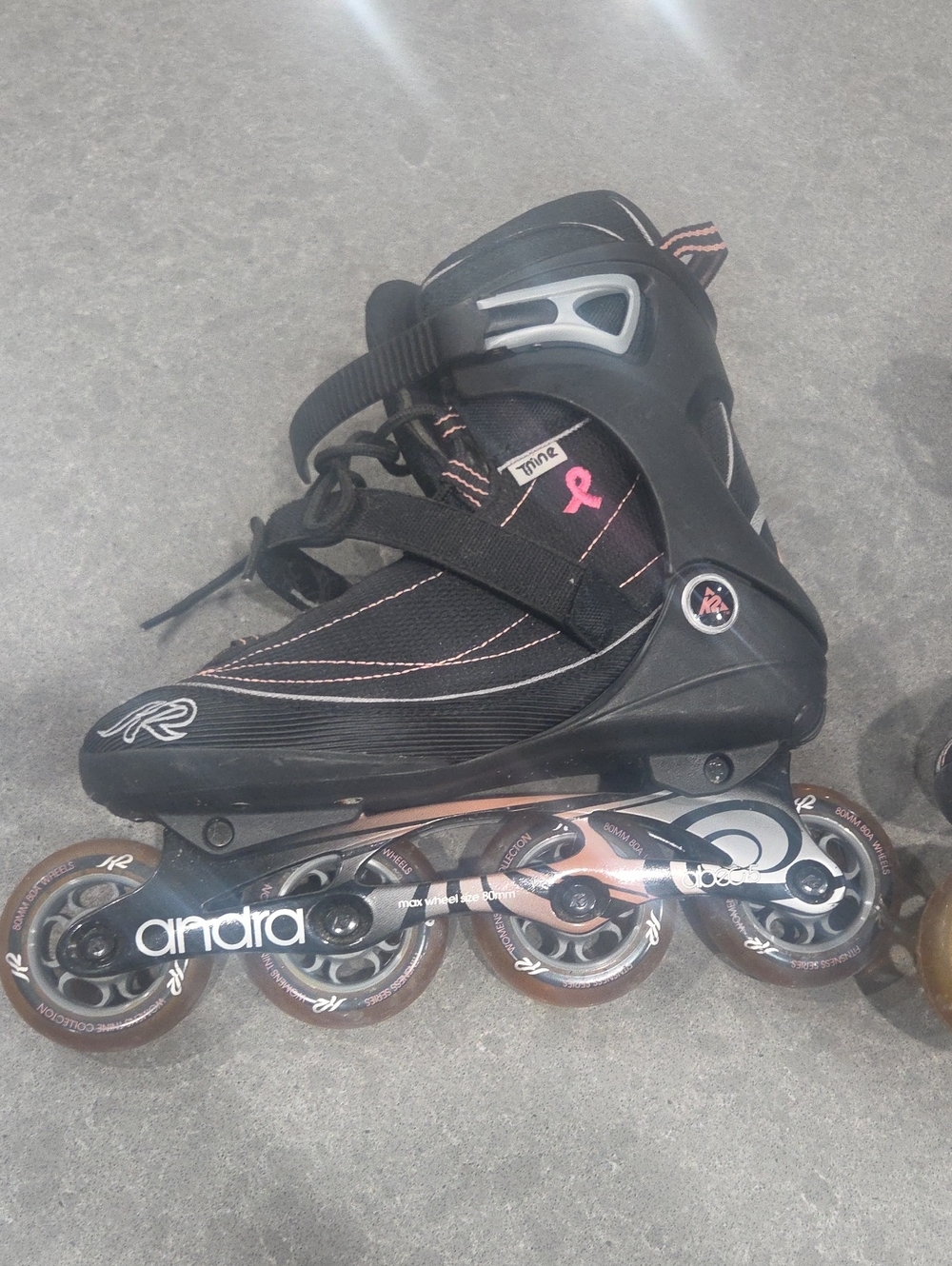 K2 Women's Black and Pink Skates with Adjustable Support